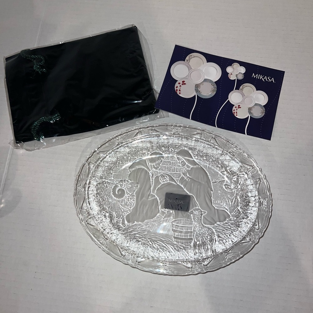 Crystal Nativity Plaque Celebrations by Mikasa - Rejoice Collection- New In Box